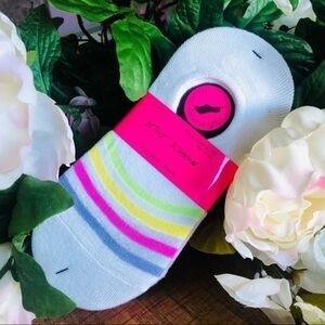 Betsey Johnson 6-Pack No-Show Liner Socks Non-Slip Grip Women’s NWT